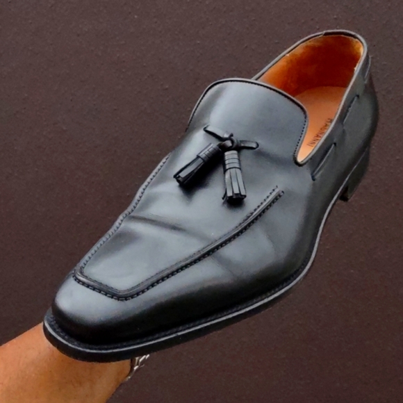 Magnanni Black Leather Tasseled Loafer # 14148 - Picture 1 of 17
